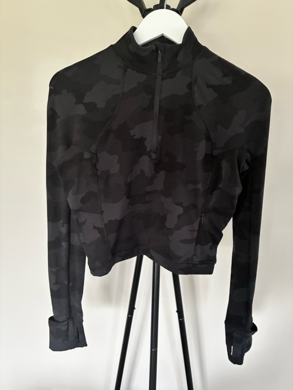 Lululemon Its Rulu Run Cropped Half-Zip | 6 | Heritage 365 Camo Deep Coal Multi - Picture 4 of 5